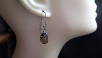 hypoallergenic earrings. smoky quartz jewelry. niobium earwires.