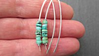 natural turquoise earrings. December birthstone jewelry in sterling silver. genuine turquoise jewellery.