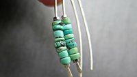 natural turquoise earrings. December birthstone jewelry in sterling silver. genuine turquoise jewellery.