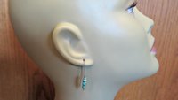 natural turquoise earrings. December birthstone jewelry in sterling silver. genuine turquoise jewellery.