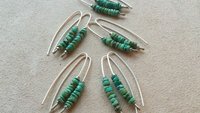 natural turquoise earrings. December birthstone jewelry in sterling silver. genuine turquoise jewellery.