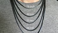 mens box chain necklace
