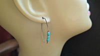 hypoallergenic turquoise earrings. niobium jewelry for sensitive ears. natural turquoise gemstones. nickel free earrings.