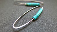 hypoallergenic turquoise earrings. niobium jewelry for sensitive ears. natural turquoise gemstones. nickel free earrings.