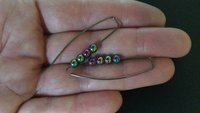 rainbow hematite earrings in hypoallergenic niobium. Canadian seller.