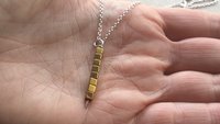 gold and silver necklace. mixed metal jewelry. modern jewellery