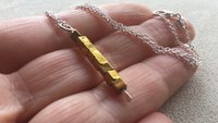 gold and silver necklace. mixed metal jewelry. modern jewellery