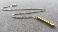 gold and silver necklace. mixed metal jewelry. modern jewellery
