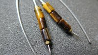 natural tiger eye earrings. modern stone jewelry. handmade brown earrings in sterling silver wire.