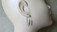 natural turquoise earrings. December birthstone jewelry in sterling silver. genuine turquoise jewellery.