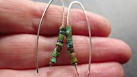 natural turquoise earrings. December birthstone jewelry in sterling silver. genuine turquoise jewellery.