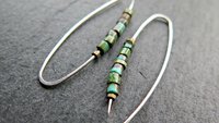 natural turquoise earrings. December birthstone jewelry in sterling silver. genuine turquoise jewellery.