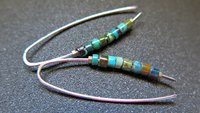 natural turquoise earrings. December birthstone jewelry in sterling silver. genuine turquoise jewellery.