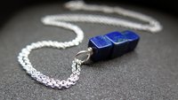 lapis necklace. lapis lazuli pendant. blue stone jewelry.