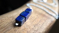 lapis necklace. lapis lazuli pendant. blue stone jewelry.