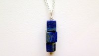 lapis necklace. lapis lazuli pendant. blue stone jewelry.