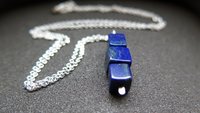 lapis necklace. lapis lazuli pendant. blue stone jewelry.