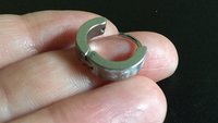 silver hoop earring for men. men's jewelry in brushed stainless steel.