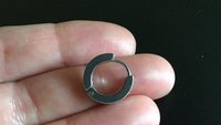 silver hoop earring for men. men's jewelry in brushed stainless steel.