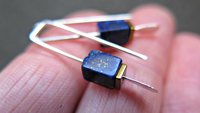 small lapis lazuli earrings. navy blue and gold hematite jewelry. rectangle earrings. made in Calgary