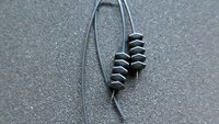 black earrings. hematite earrings in anodized niobium. hypoallergenic earwires.