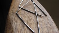 triangle earrings in niobium. hammered silver hoops. hypoallergenic jewelry. nickel free hoop earrings.