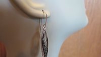 artisan rutilated quartz earrings in sterling silver. gorgeous black dangle earrings in sterling silver. natural gemstone jewellery