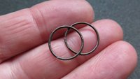 mens hoop earrings in antique bronze. men's jewelry. small niobium hoops.