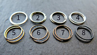 mens hoop earrings in antique bronze. men's jewelry. small niobium hoops.