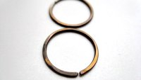 mens hoop earrings in antique bronze. men's jewelry. small niobium hoops.