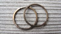 mens hoop earrings in antique bronze. men's jewelry. small niobium hoops.