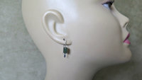 genuine green jade earrings from Canada. natural jade jewelry. 1 inch earrings.
