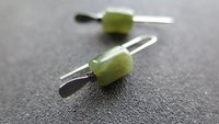 genuine green jade earrings from Canada. natural jade jewelry. 1 inch earrings.