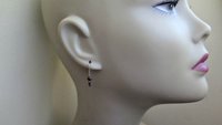 small matte gold earrings. square hematite jewelry. geometric jewellery. 1 inch earrings.