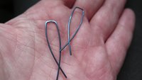 blue niobium earrings. modern hypoallergenic jewelry. nickel free earrings for sensitive ears