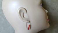 orange carnelian earrings. modern artisan jewelry. gemstone jewelry from Canada