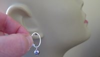 burgundy pearl earrings in sterling silver lever back hoops. design your own earrings. crystal pearl jewelry. modern pearl jewellery.