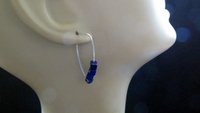 lapis lazuli earrings. cobalt blue earring. royal blue jewelry.