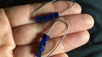 lapis lazuli earrings. cobalt blue earring. royal blue jewelry.