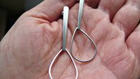 modern stainless steel earrings. contemporary hypoallergenic jewelry. silver teardrop earrings. made in Canada