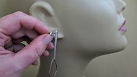 modern stainless steel earrings. contemporary hypoallergenic jewelry. silver teardrop earrings. made in Canada