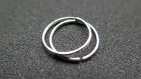 small silver hoop earrings. 12 mm sterling silver sleeper hoops. 20 gauge wire.