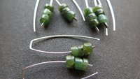 Canadian jade earrings. green jade jewelry. sterling silver jewellery.