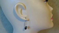 Canadian jade earrings. green jade jewelry. sterling silver jewellery.