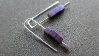 small purple earrings. hematite cube jewelry. Canadian seller. 1 inch earrings.