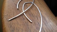 sterling silver earrings. wire earings. minimalist jewelry. threader earrings.