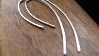 sterling silver earrings. wire earings. minimalist jewelry. threader earrings.