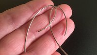 sterling silver earrings. wire earings. minimalist jewelry. threader earrings.