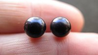 peacock black pearl earrings. pearl studs. 6.5mm to 7mm pearls on sterling silver posts.