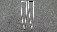 sterling silver earrings. minimalist jewelry. modern hoops.